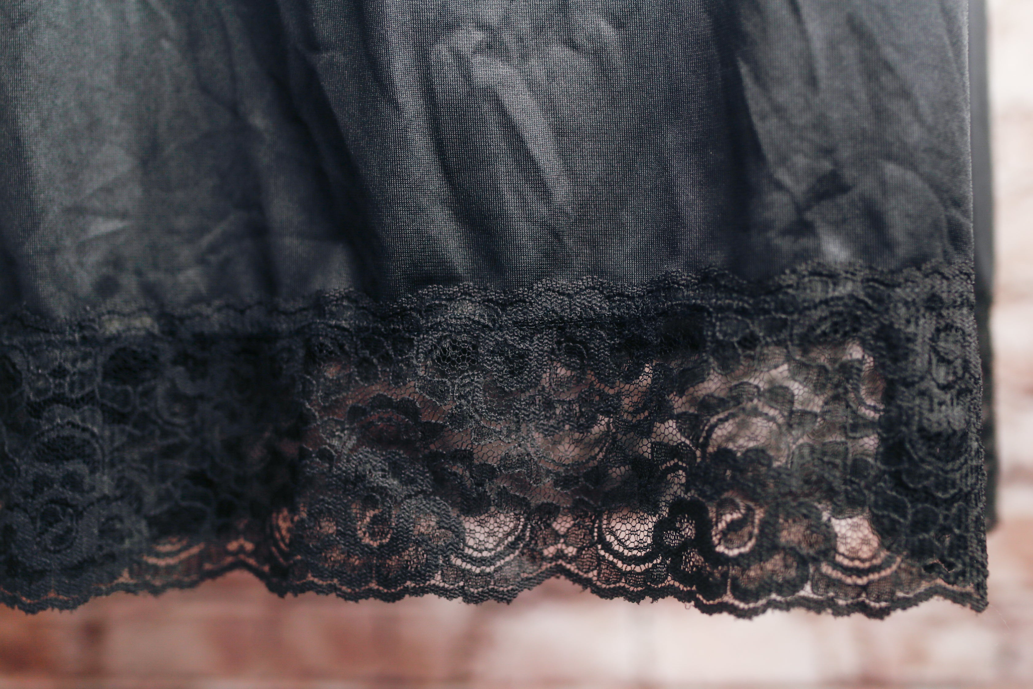 Sears Vintage Black Half Slip USA-made Medium