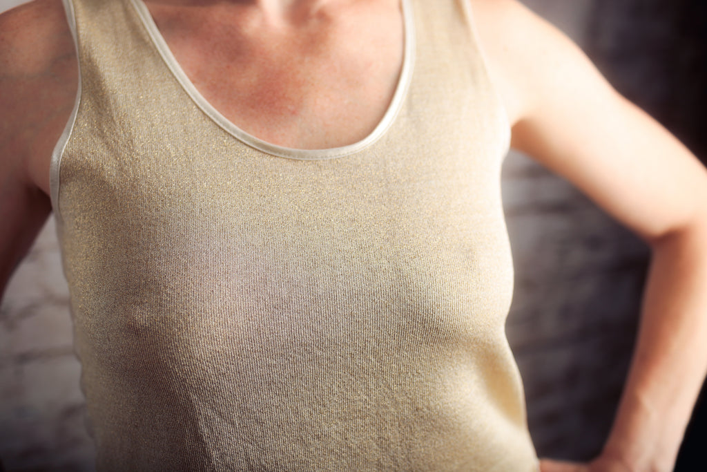 Cinema Etoile Vintage Ribbed Gold Glitter Cami Chemise Lingerie Small