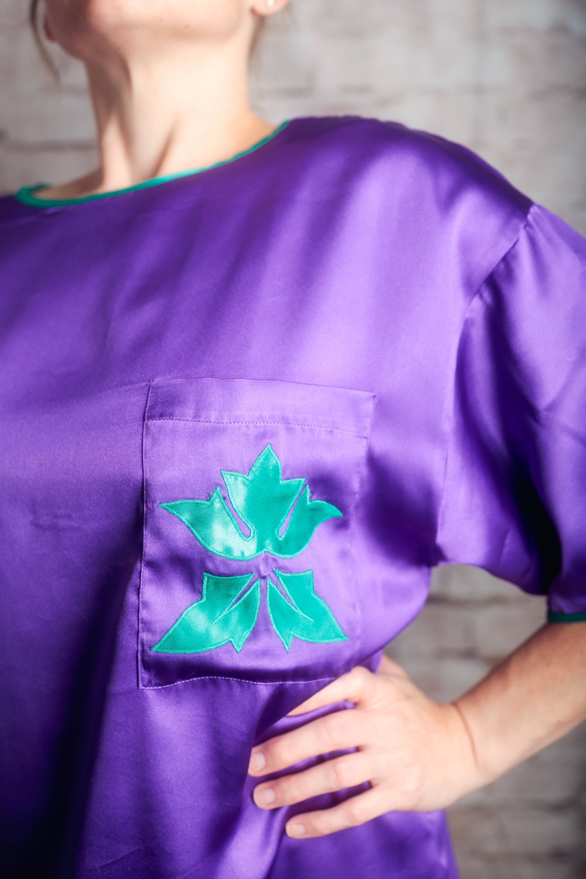 Victoria's Secret Vintage Gold Label Purple Tunic Nightgown Lingerie: Size Small