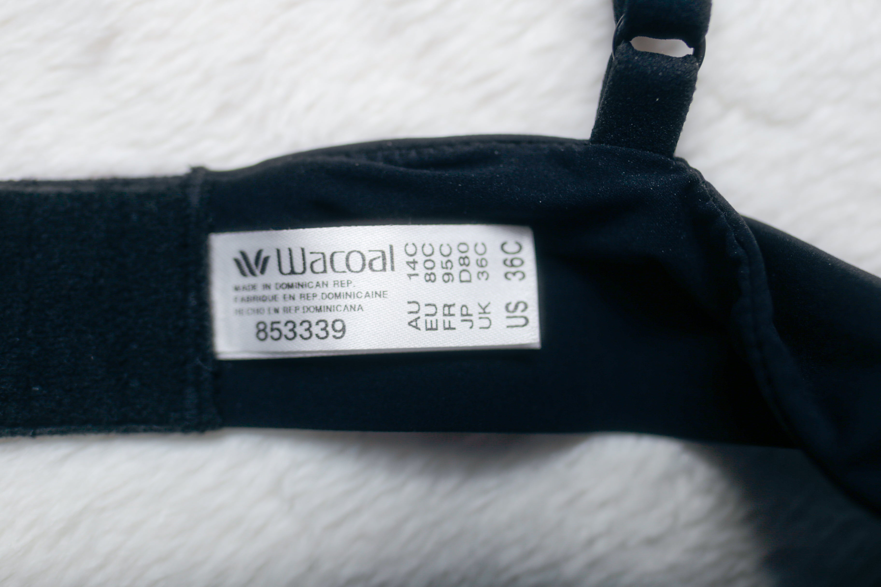 Wacoal 36C 853339 Comfort First Lightly Lined Underwire T-shirt Bra Black NEW