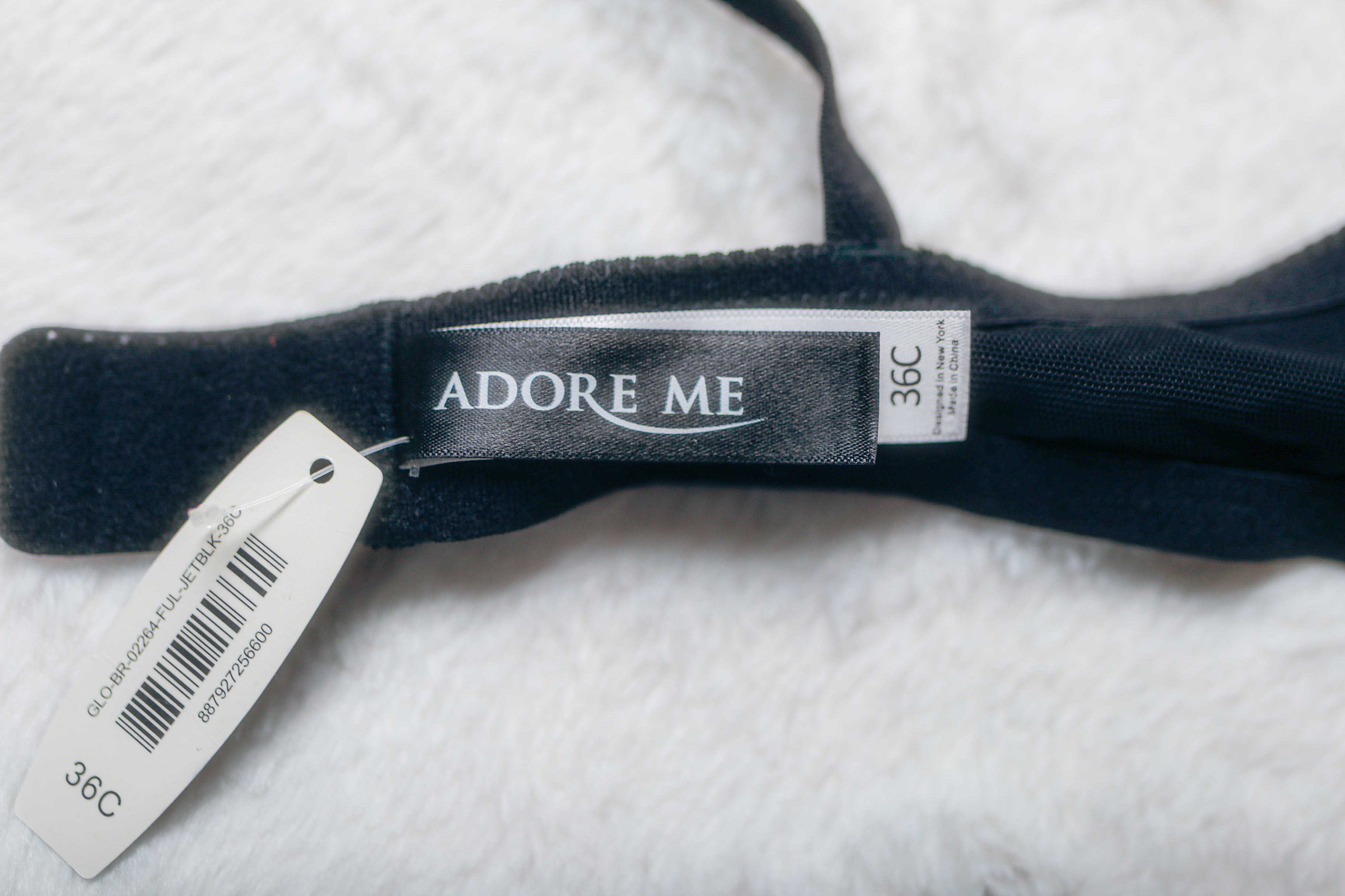 Adore Me 36C Cinthia Unlined Lace Full Coverage Underwire Bra Black NEW