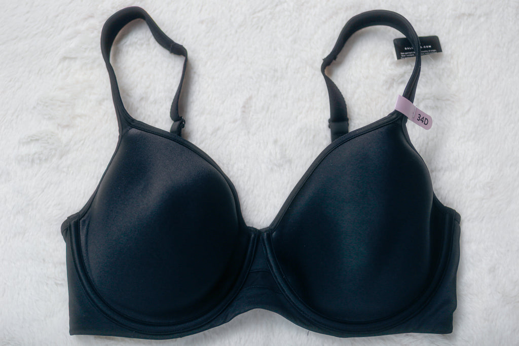 Bali 34D One Smooth U Minimizer 3490 Full Coverage Underwire Bra Black NEW