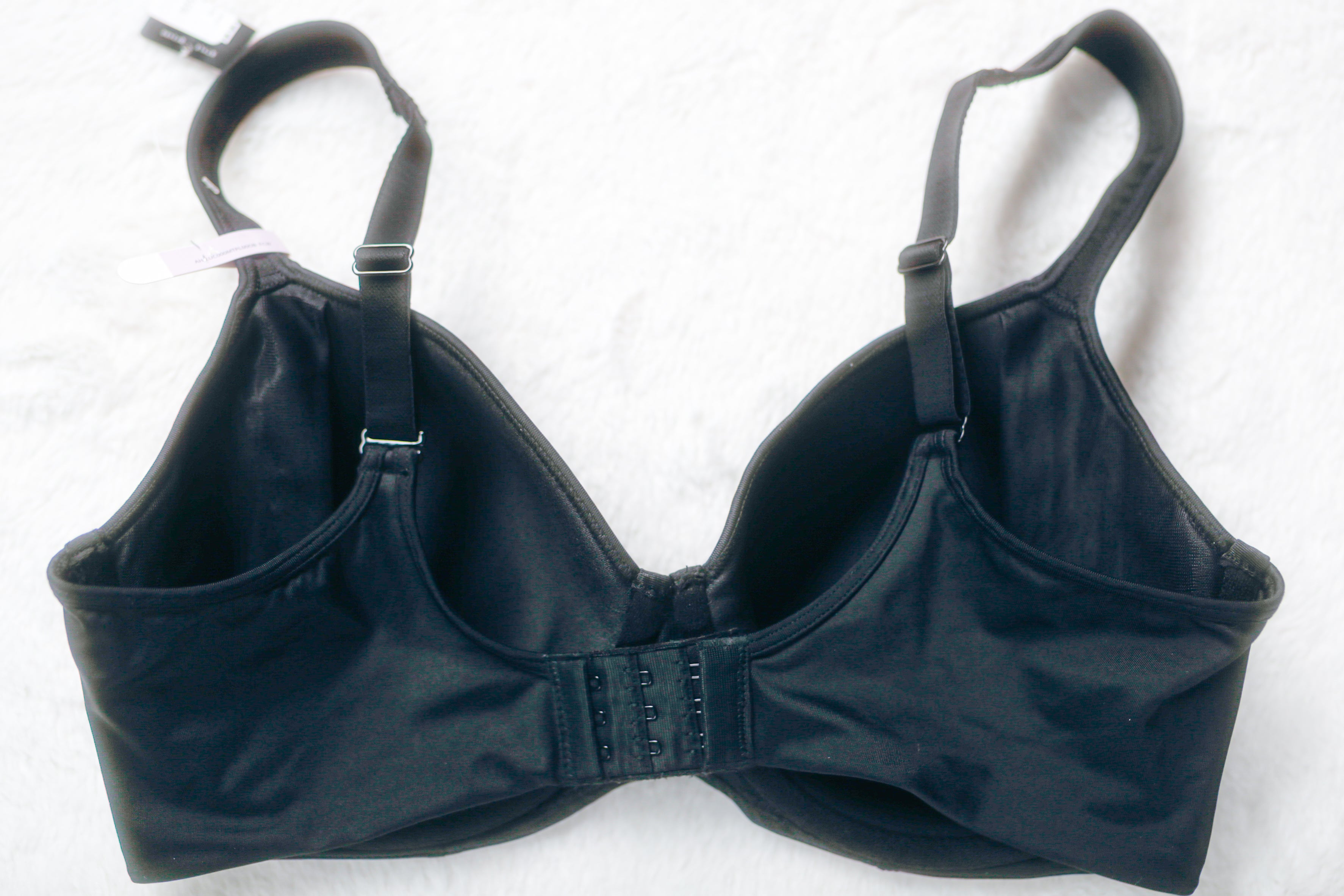 Bali 34D One Smooth U Minimizer 3490 Full Coverage Underwire Bra Black NEW