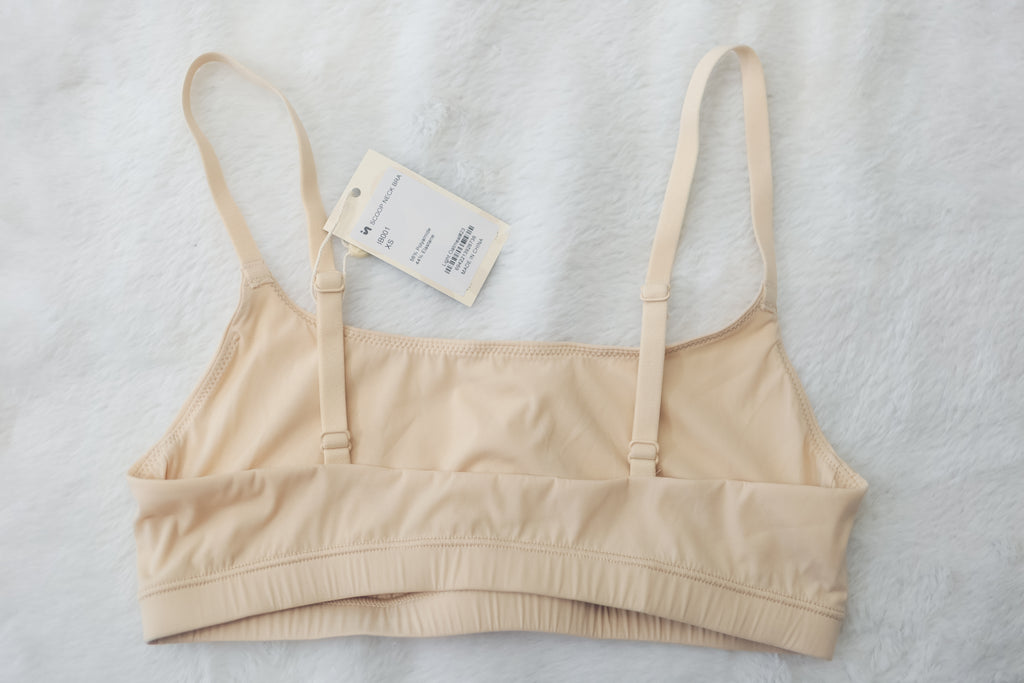 Inlyric Inbarely Scoop Neck Bra Seamless Lounge Bralette Nude XS NEW