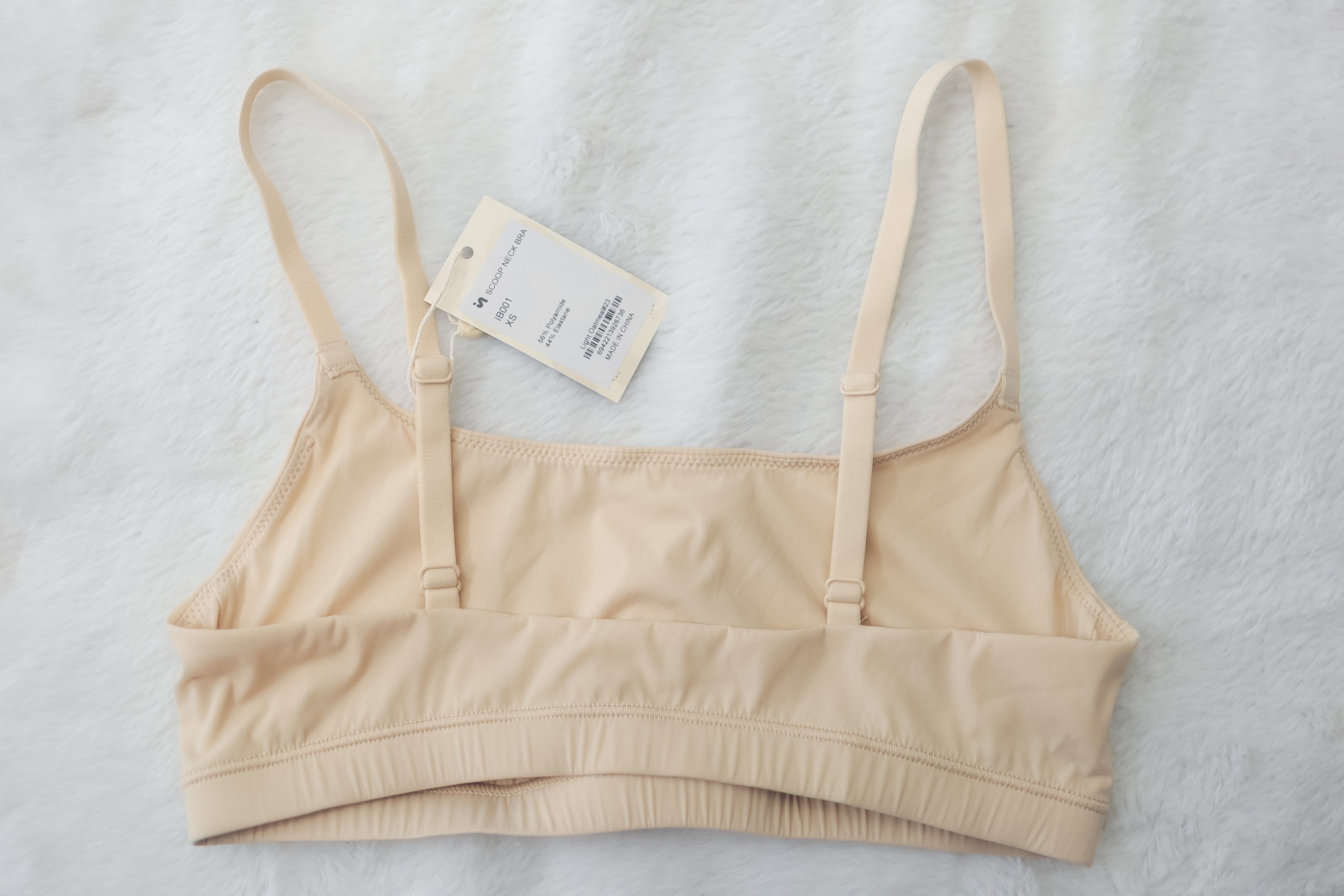 Inlyric Inbarely Scoop Neck Bra Seamless Lounge Bralette Nude XS NEW