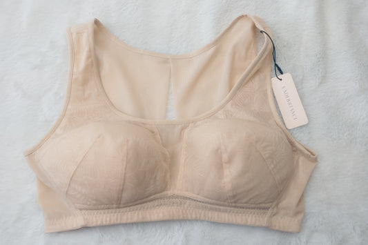 Understance Amber Smooth Lace Wireless Tank Bra Beige 34C/D NEW