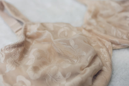 Wacoal US 40I UK 40G Awareness 85567 Underwire Full Coverage Lined Bra Nude Beige Floral