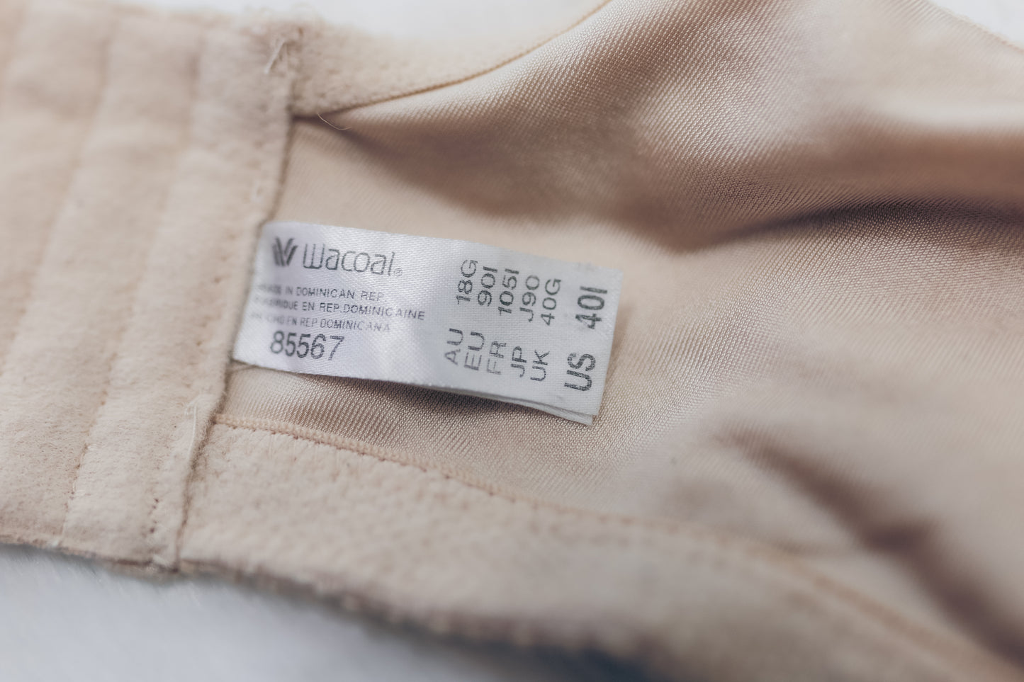 Wacoal US 40I UK 40G Awareness 85567 Underwire Full Coverage Lined Bra Nude Beige Floral