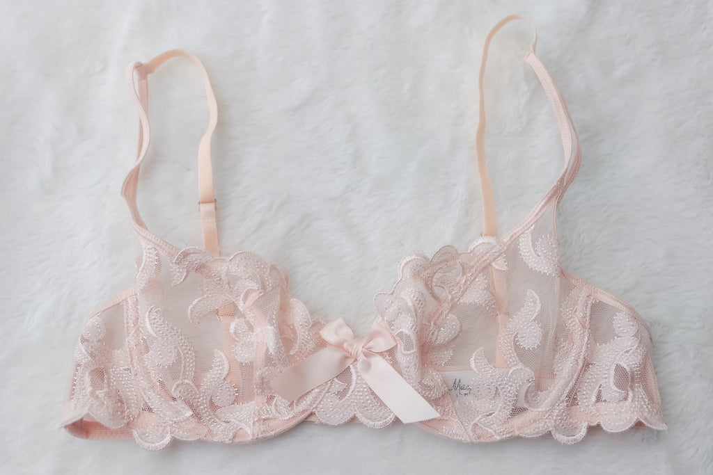 Elle Macpherson 34A Balconette Unlined Bra Pink Lace