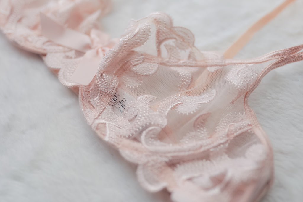 Elle Macpherson 34A Balconette Unlined Bra Pink Lace