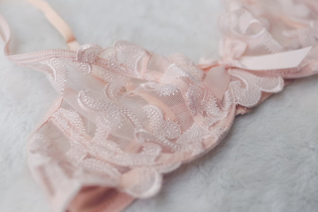 Elle Macpherson 34A Balconette Unlined Bra Pink Lace