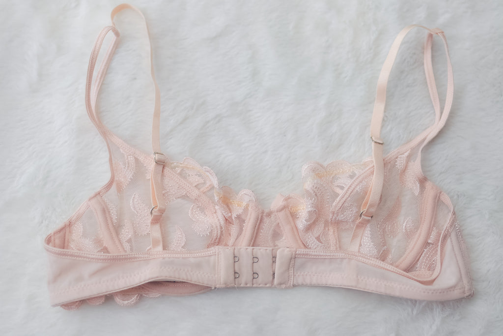 Elle Macpherson 34A Balconette Unlined Bra Pink Lace