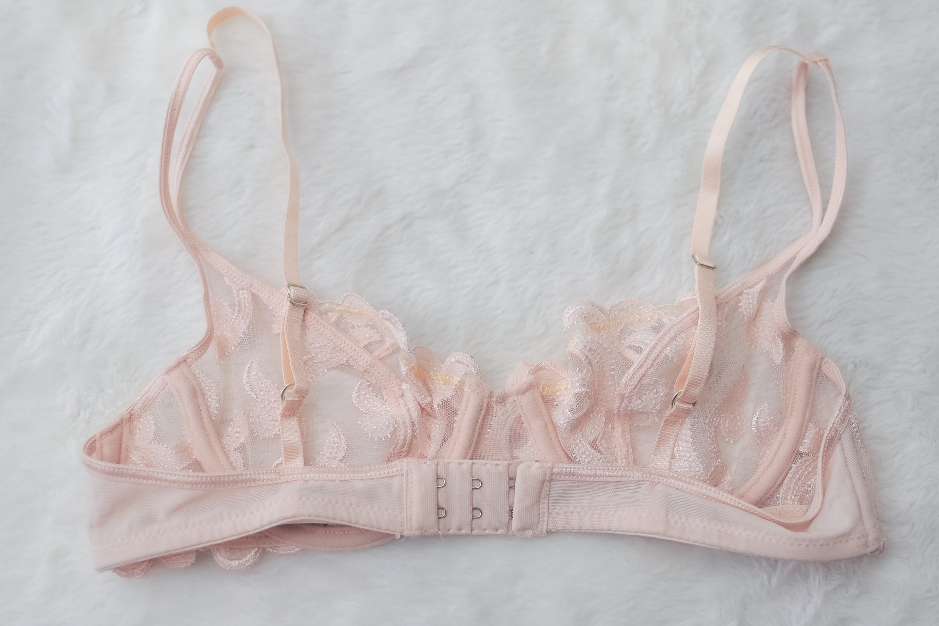 Elle Macpherson 34A Balconette Unlined Bra Pink Lace