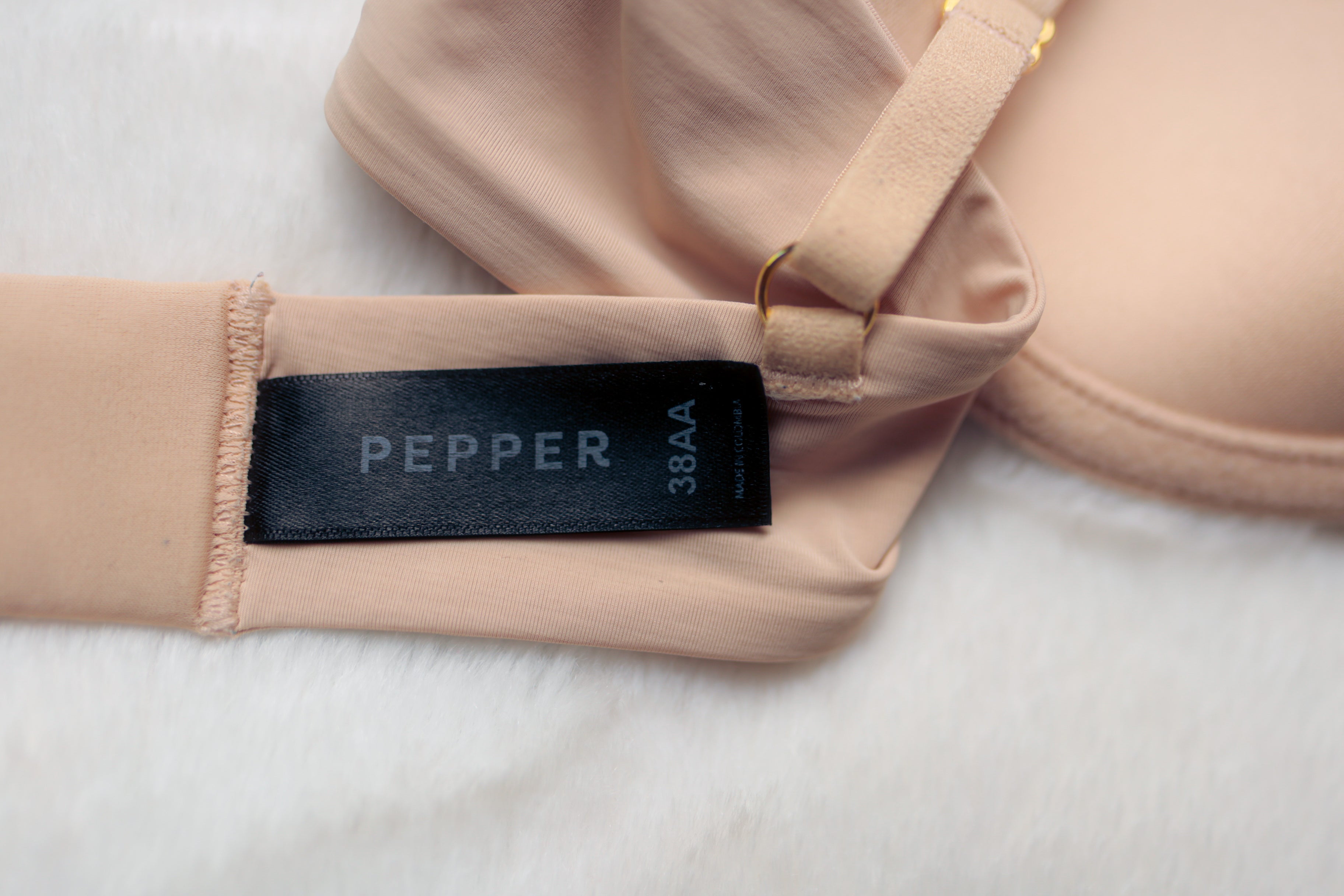 Pepper 38AA Classic All You Bra Padded Underwire T-shirt Bra Beige