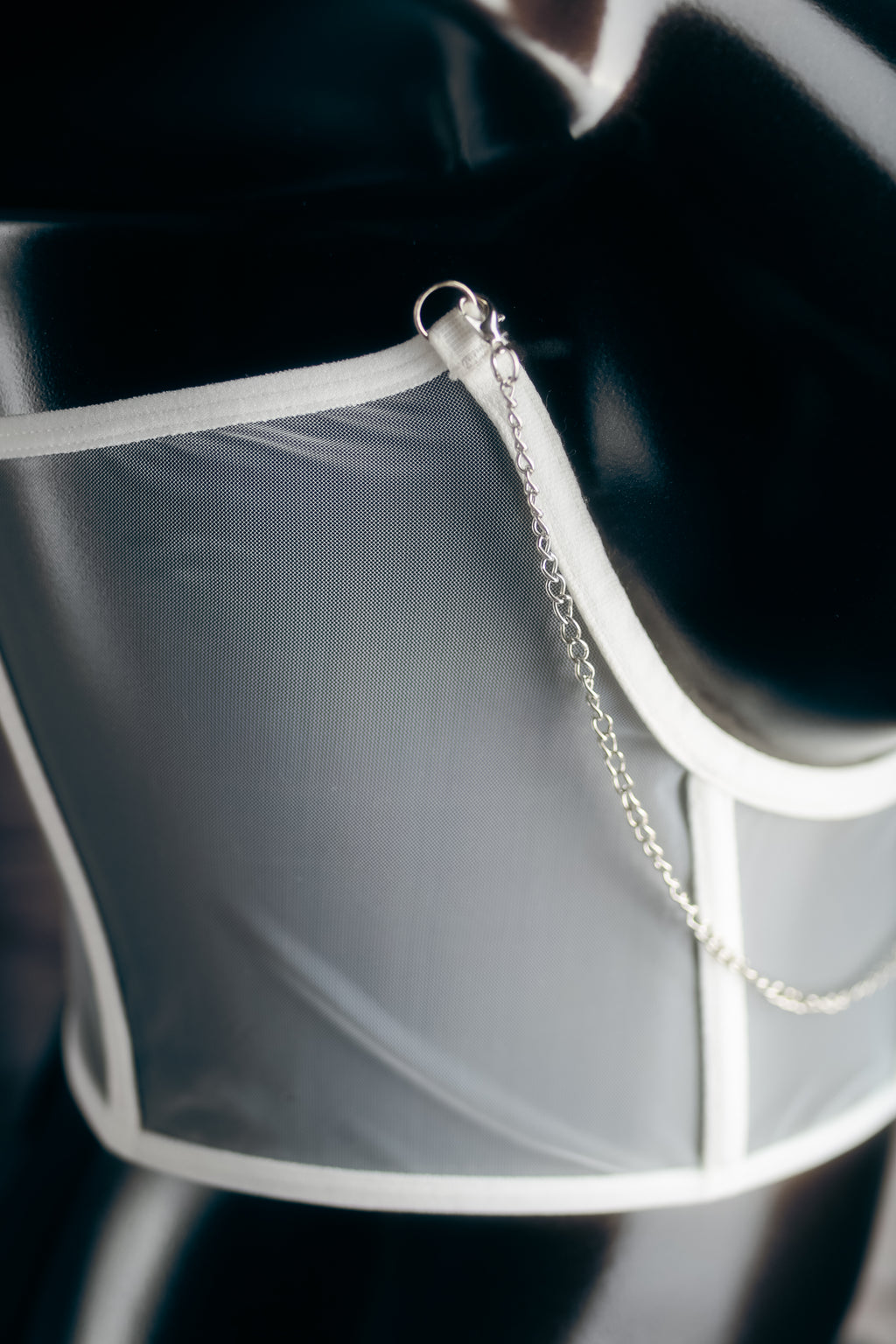 Lace-up Ouvert Boned Bustier White