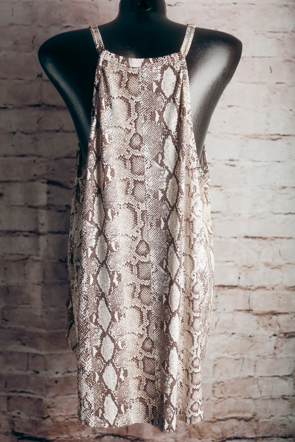 Chic Soul Y2K Snakeskin Chemise Cover-up 1X XL