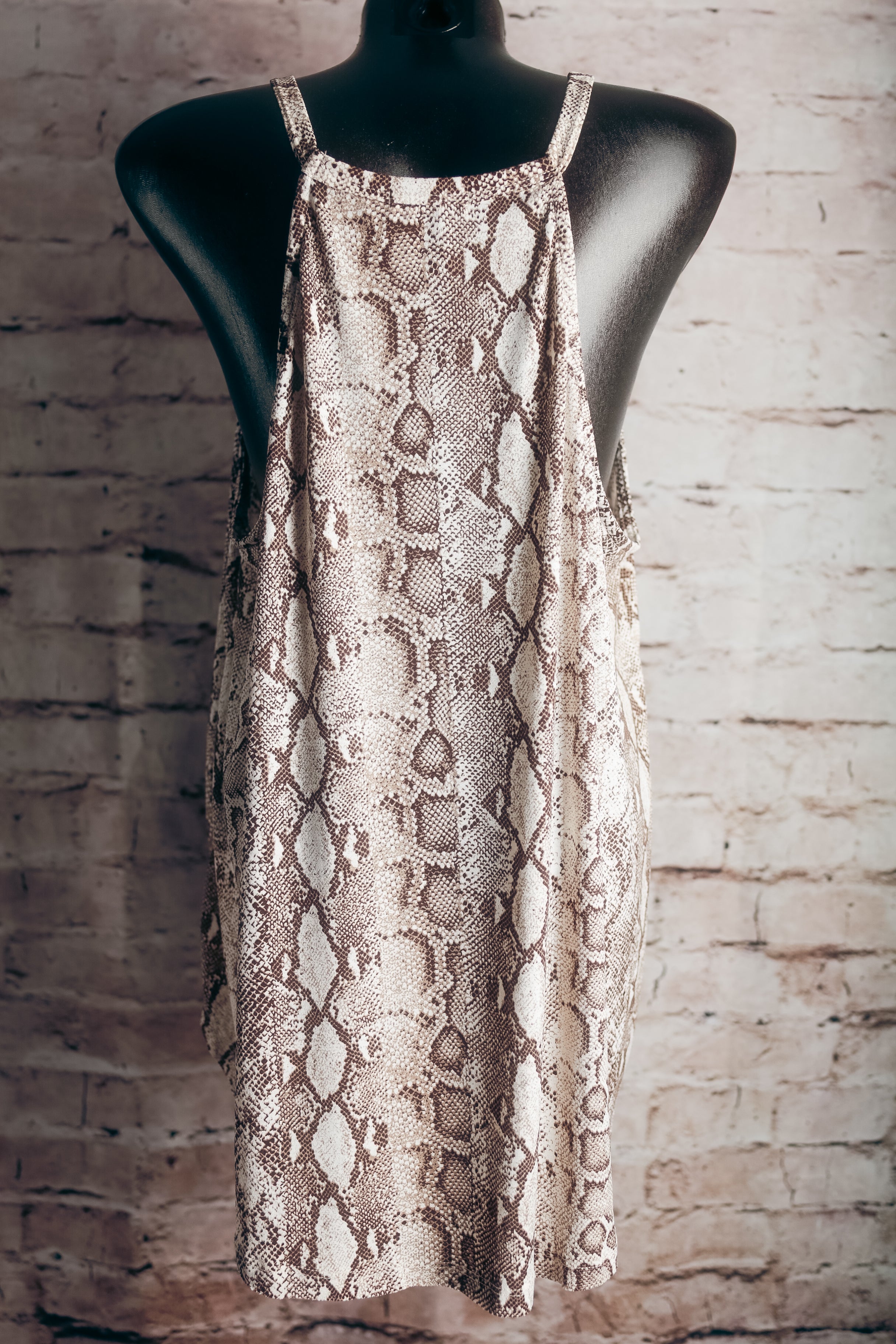 Chic Soul Y2K Snakeskin Chemise Cover-up 1X XL