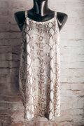 Chic Soul Y2K Snakeskin Chemise Cover-up 1X XL