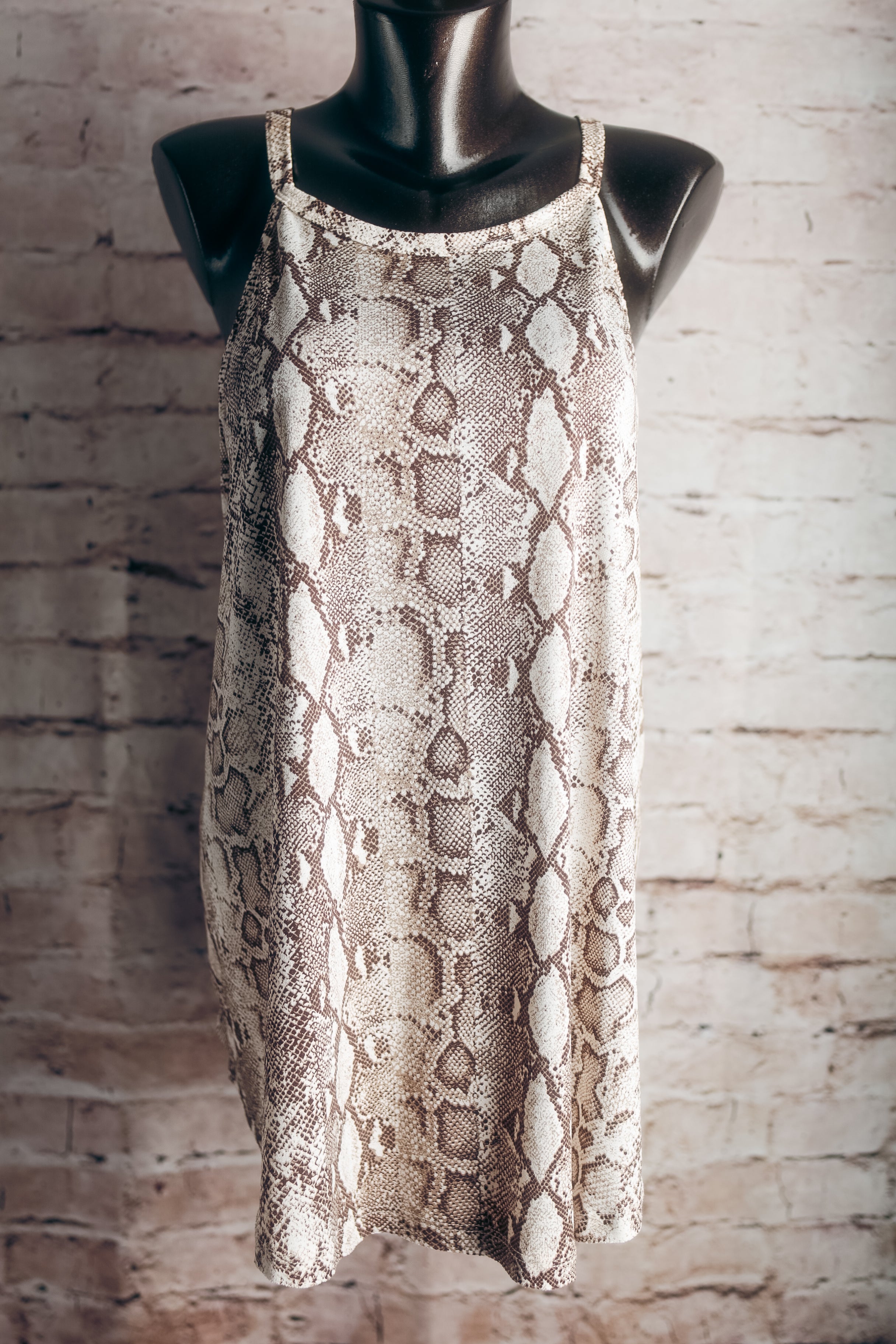 Chic Soul Y2K Snakeskin Chemise Cover-up 1X XL