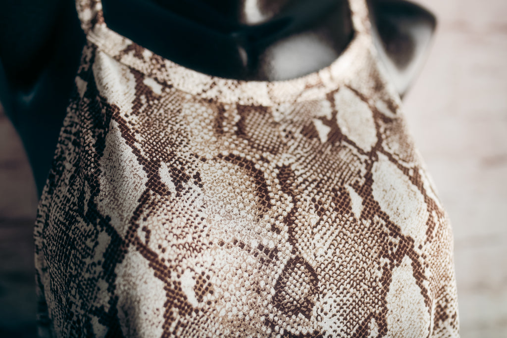 Chic Soul Y2K Snakeskin Chemise Cover-up 1X XL