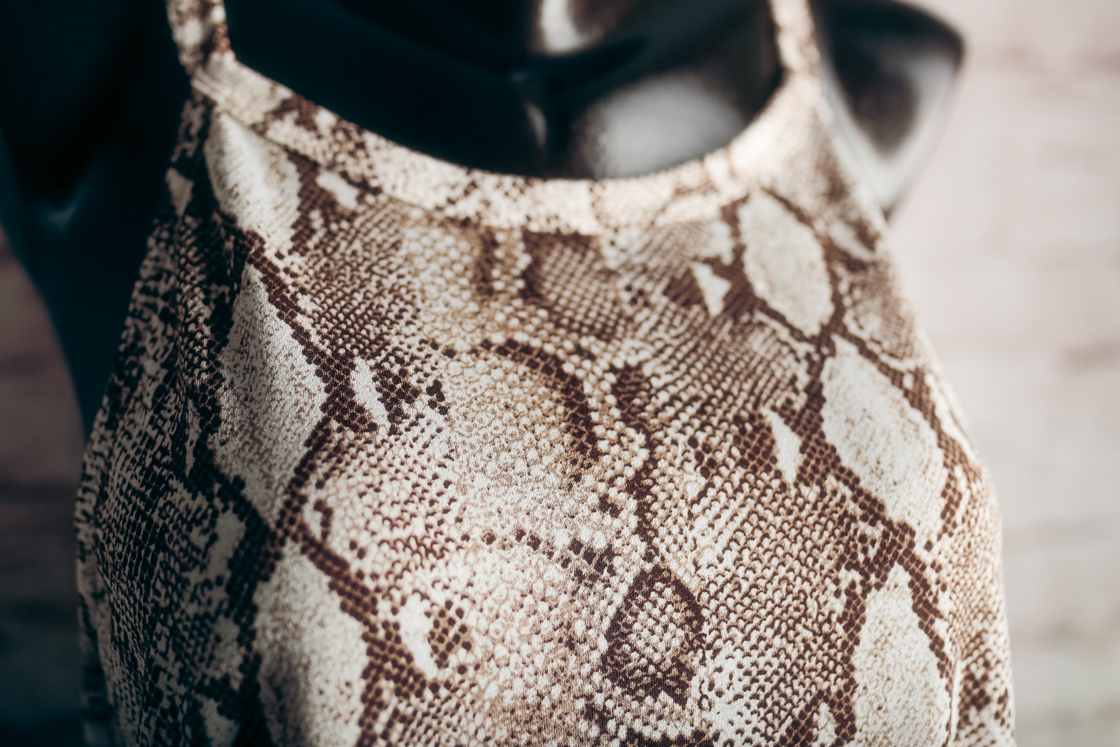 Chic Soul Y2K Snakeskin Chemise Cover-up 1X XL