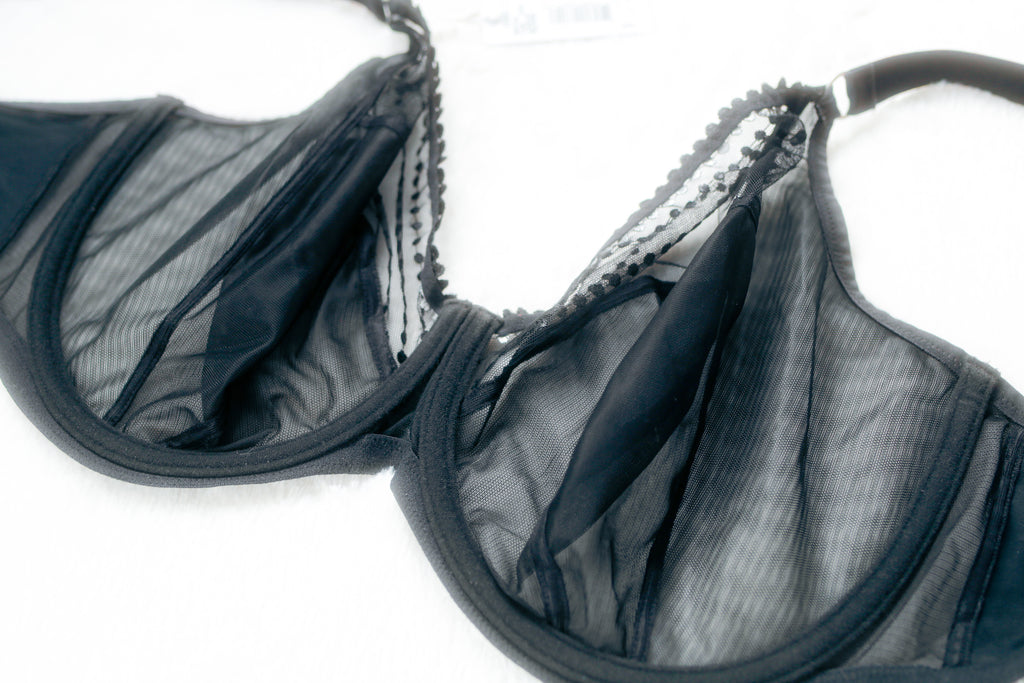 Elomi US 42J UK 42GG Matilda EL8900 Underwire Sheer Full-coverage J-hook Bra Black NEW