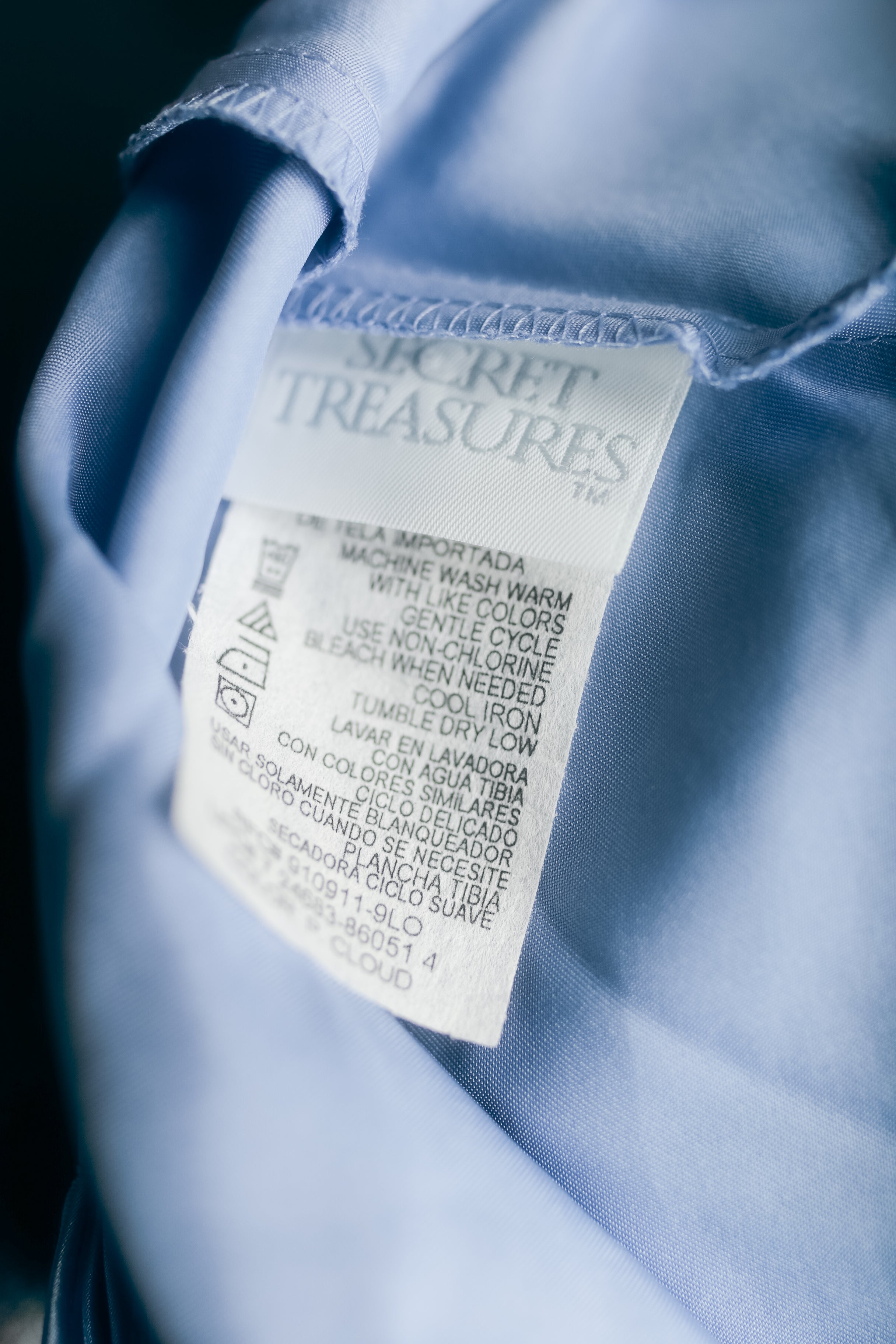 Secret Treasures Vintage Chemise Y2K USA-made Blue Satin Medium