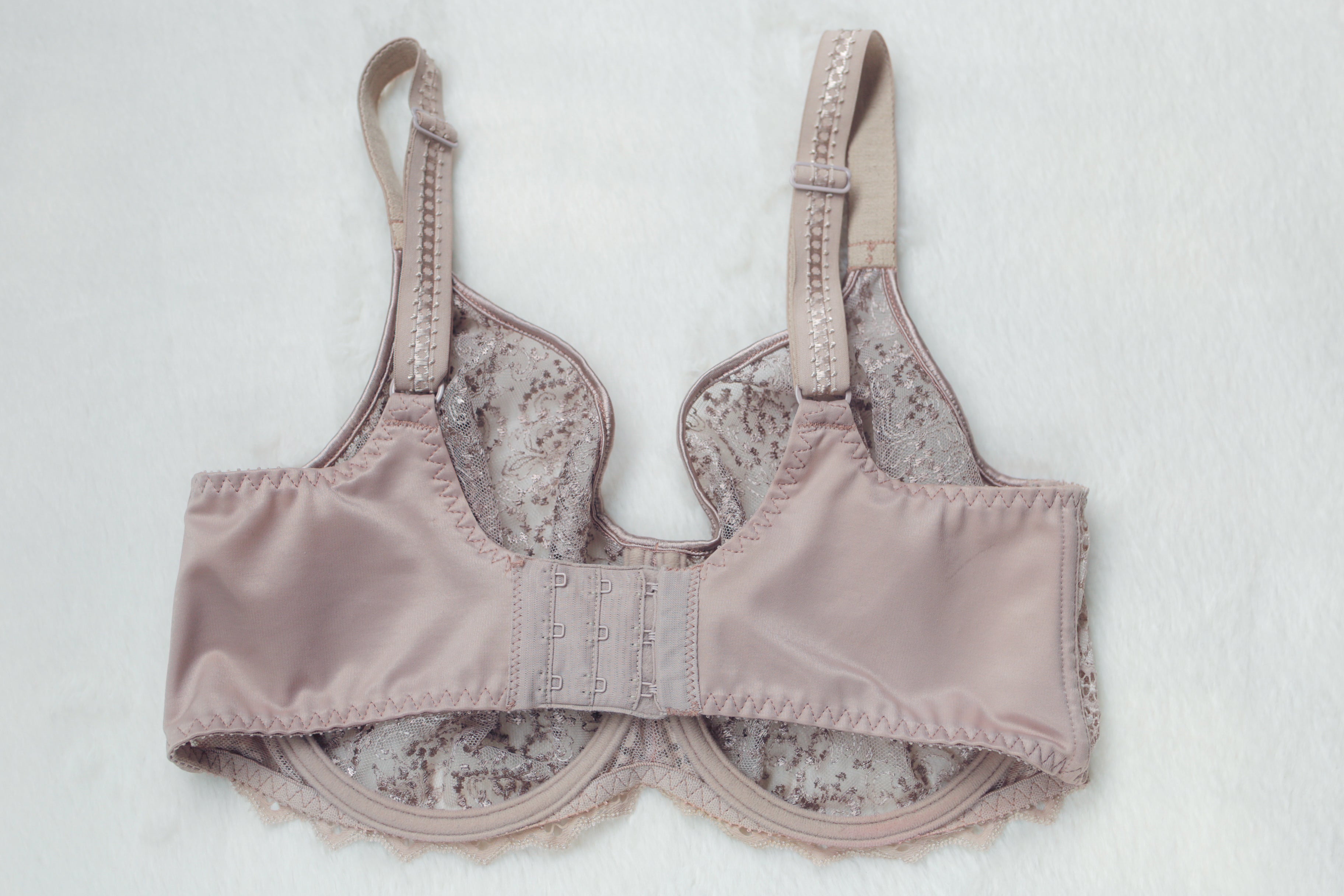 Empreinte 32F Cassiopee Seamless Embroidery Unlined Breathable Full Coverage Bra Beige