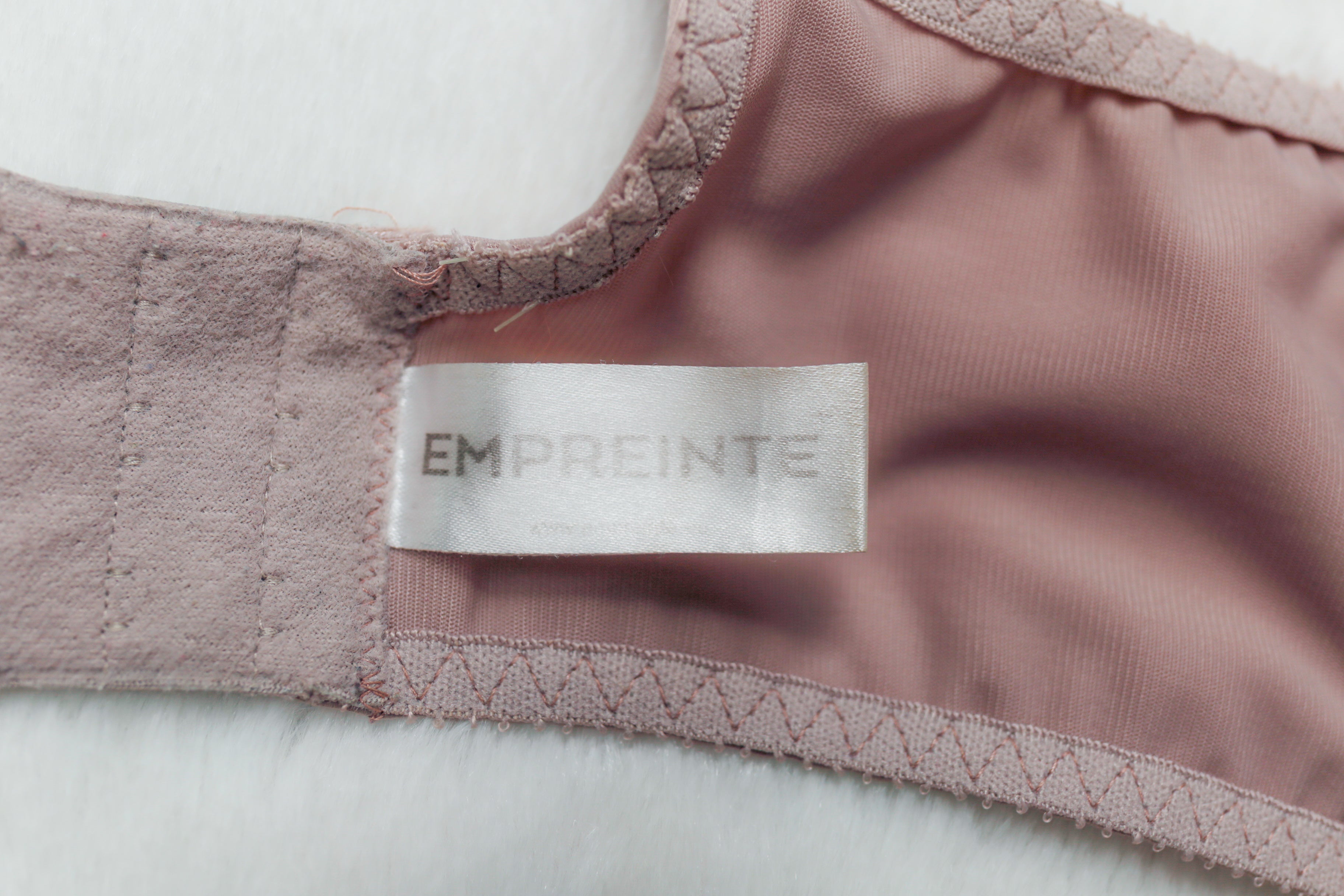 Empreinte 32F Cassiopee Seamless Embroidery Unlined Breathable Full Coverage Bra Beige