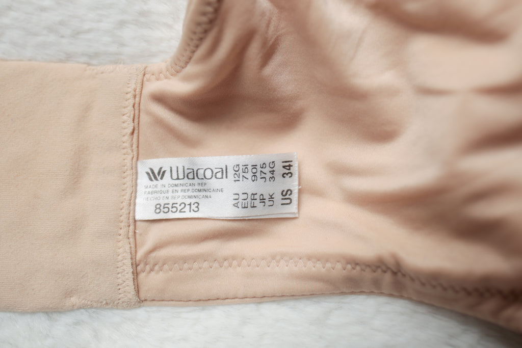 Wacoal US 34I UK 34G Perfect Primer Full Figure 855213 Underwire Bra Beige