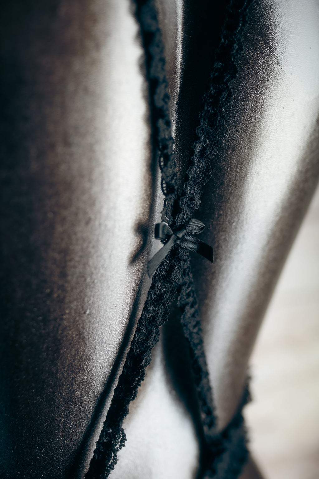 Faris Tasseled Gullwing Plunge Thong Teddy Lingerie Black One Size