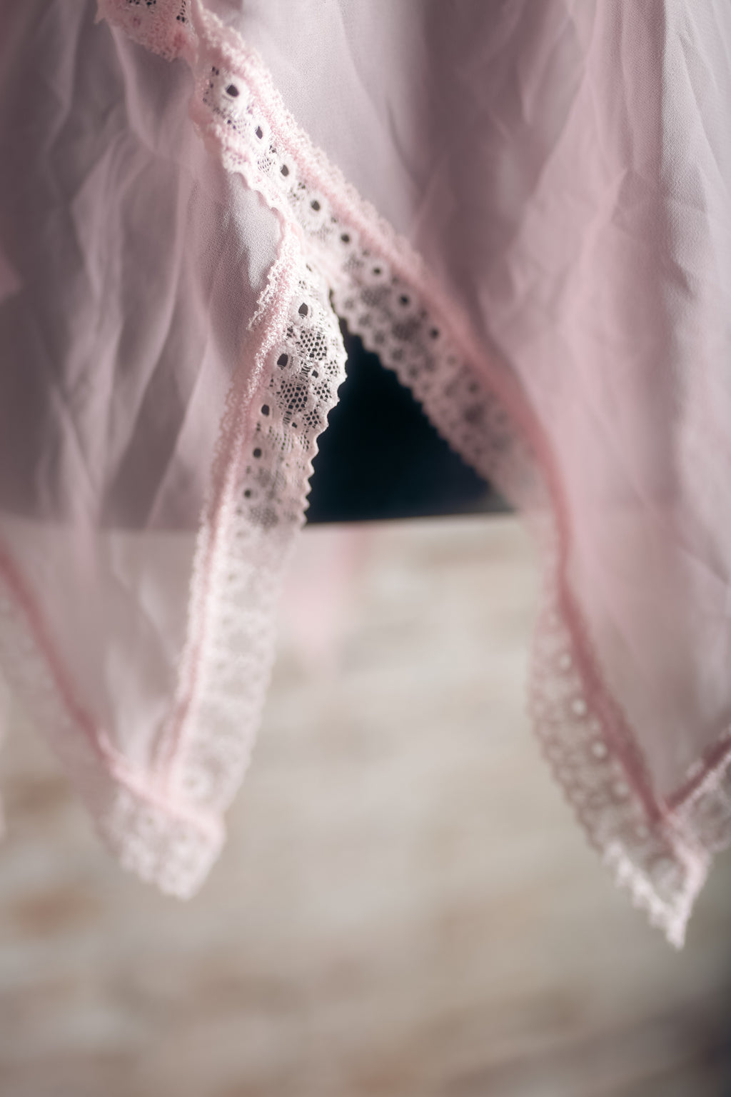 Rampage Coquette Eyelet Lace Mesh Sheer Chemise Lingerie Medium Pink