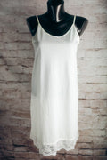 Lady Cameo Semi-sheer Cami Chemise Lingerie White Large