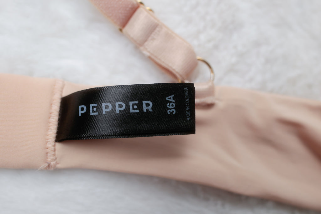 Pepper 36A Classic All You Bra Padded Underwire T-shirt Bra Beige