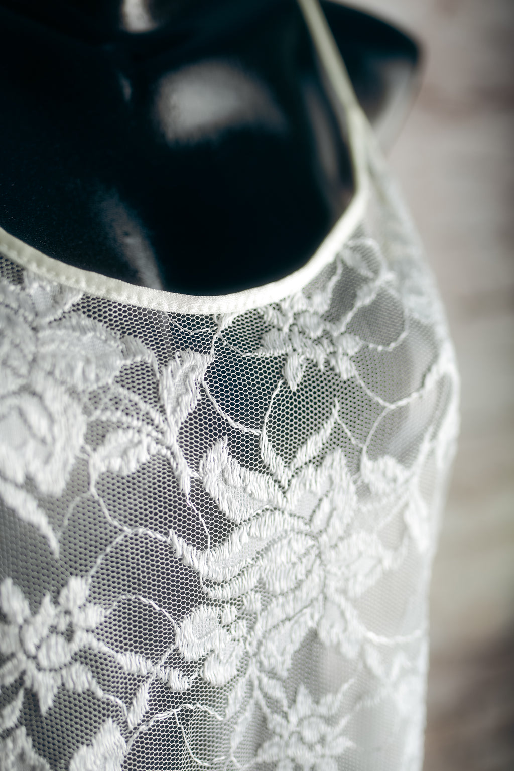 Lady Cameo Sheer Lace Chemise Lingerie White Large