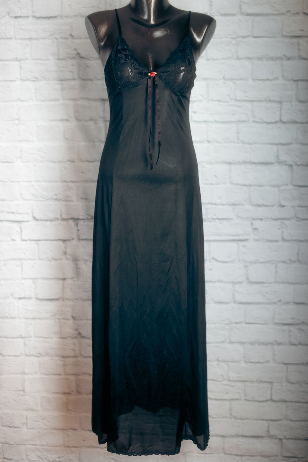 Tosca Vintage Full Slip Gown USA-made Small Black