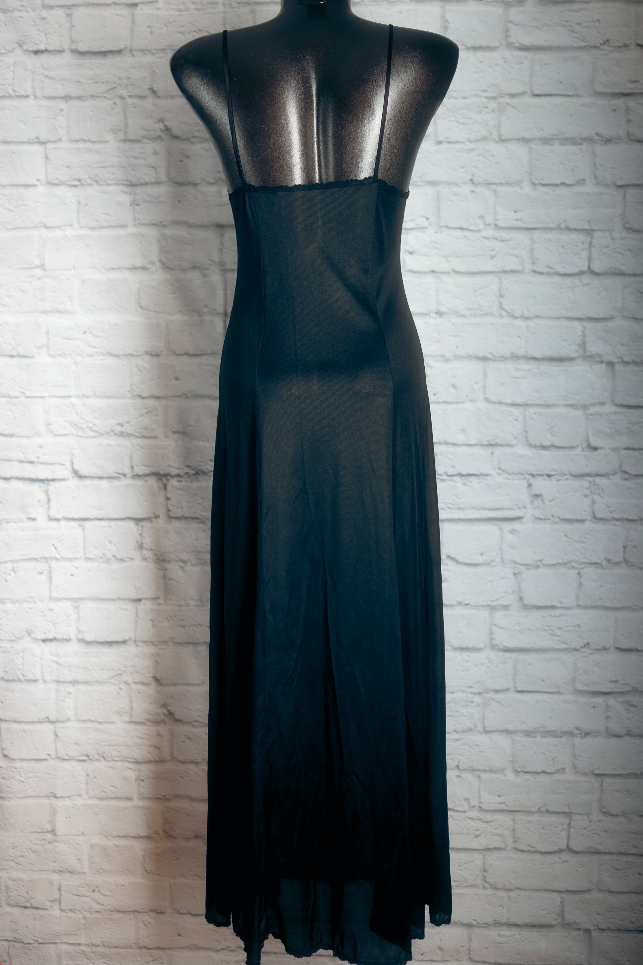 Tosca Vintage Full Slip Gown USA-made Small Black