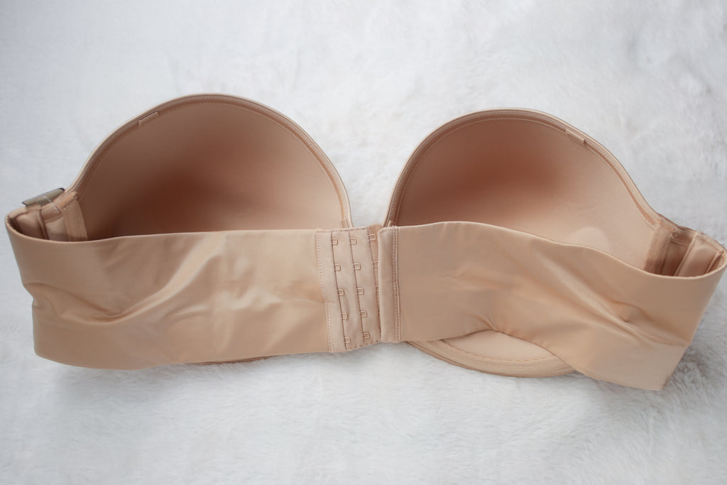 Cacique 46DD Bare Solution Strapless Bra Nude NEW