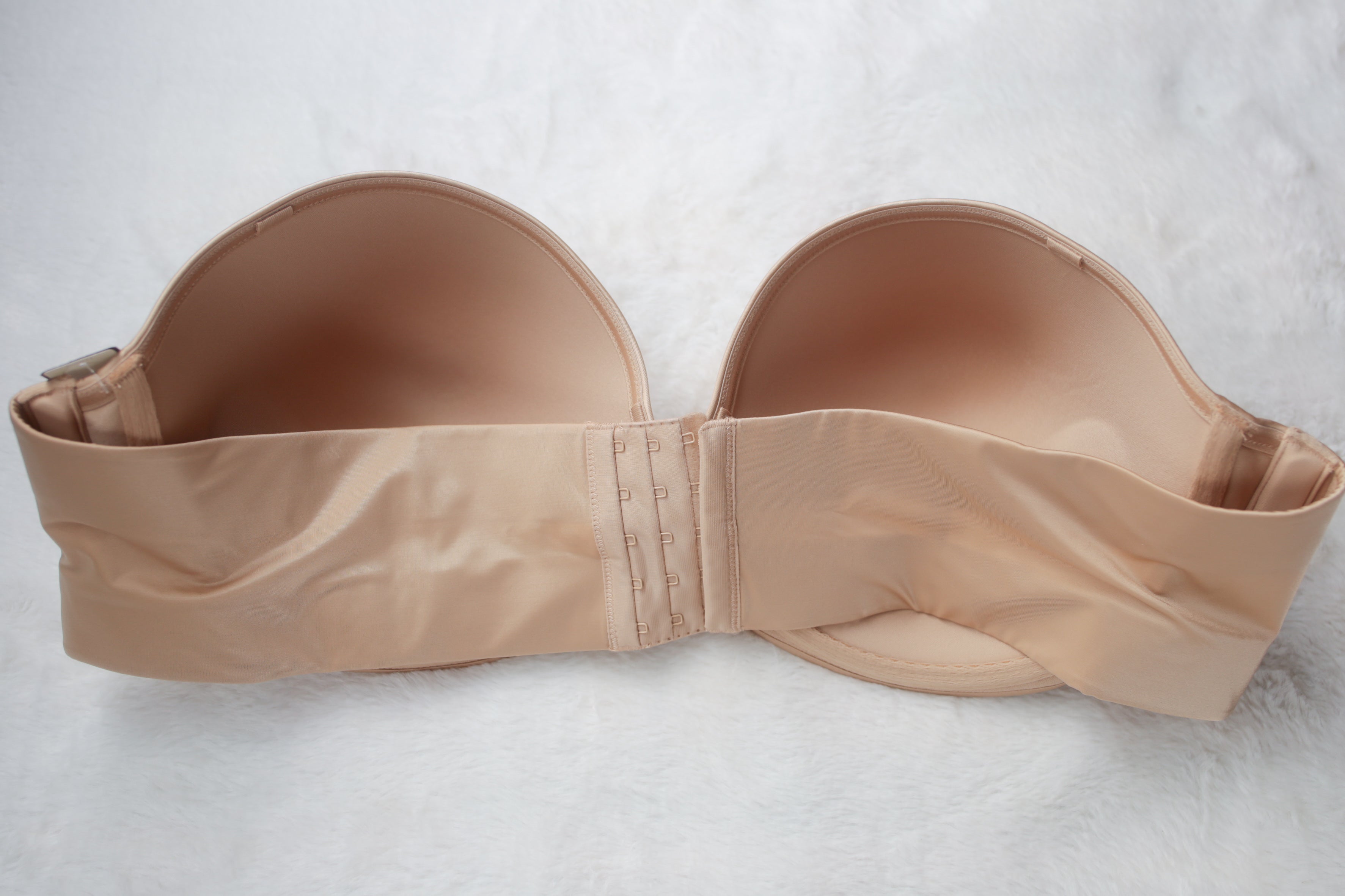 Cacique 46DD Bare Solution Strapless Bra Nude NEW