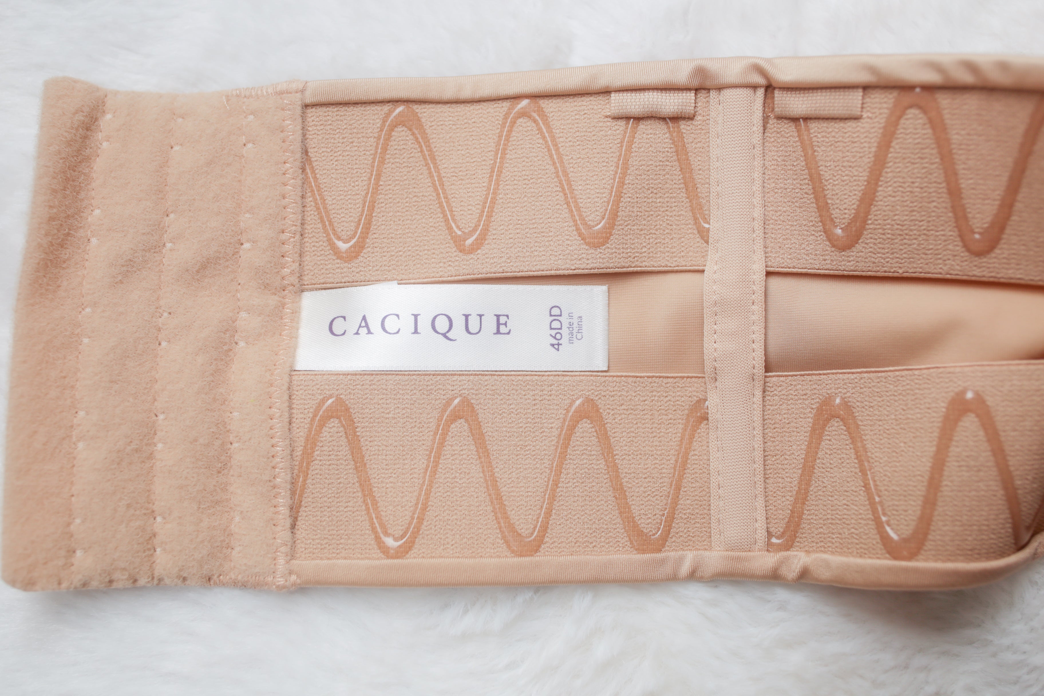 Cacique 46DD Bare Solution Strapless Bra Nude NEW