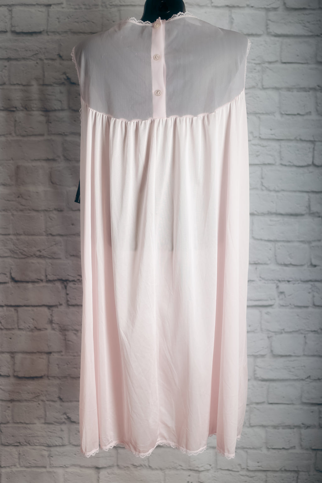 Henson Kickernick Vintage Semi-sheer Satin Lace Nightgown Large NEW