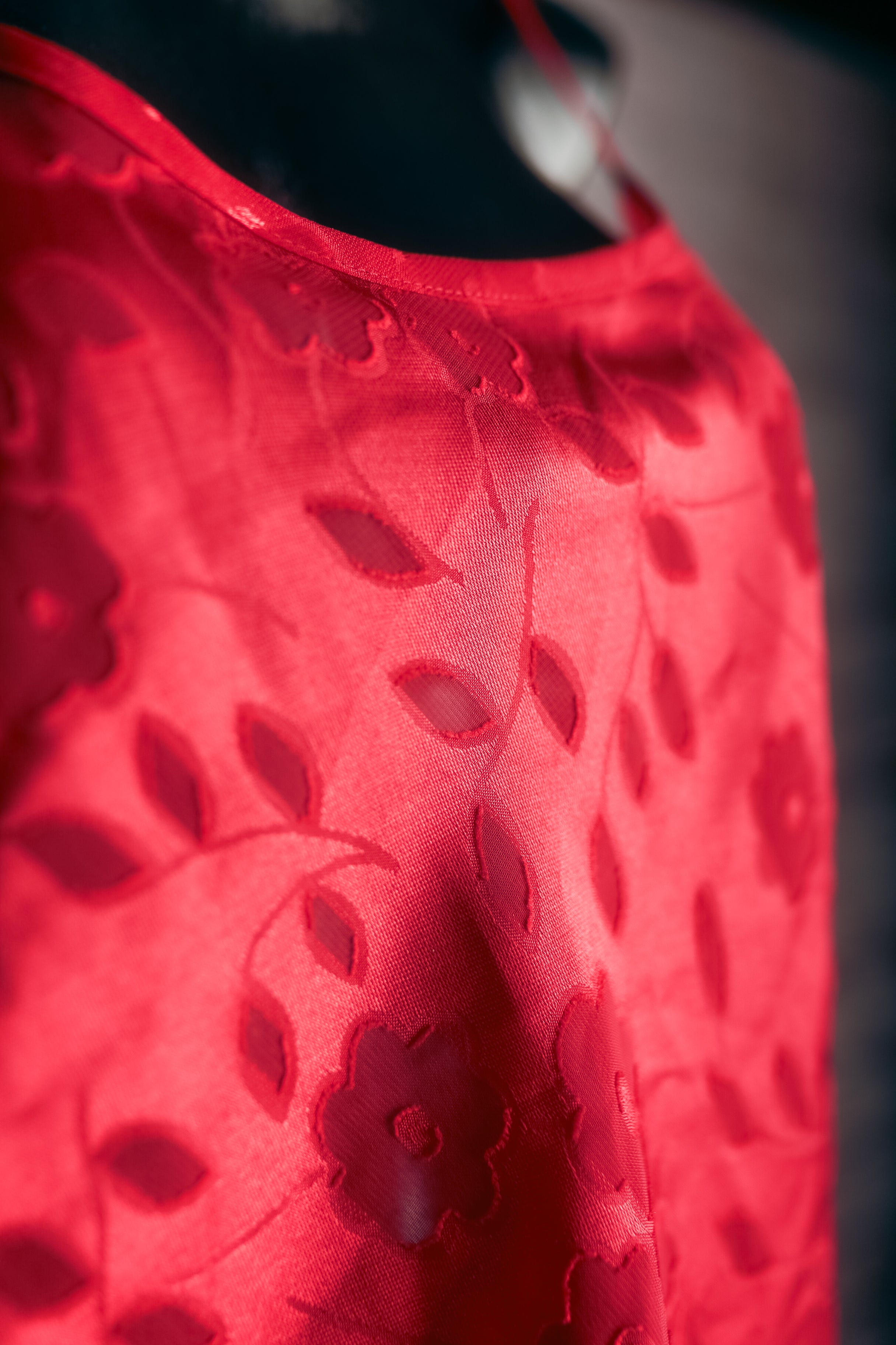 Cinema Etoile Vintage Chemise and Shorts Set Lingerie Large Red