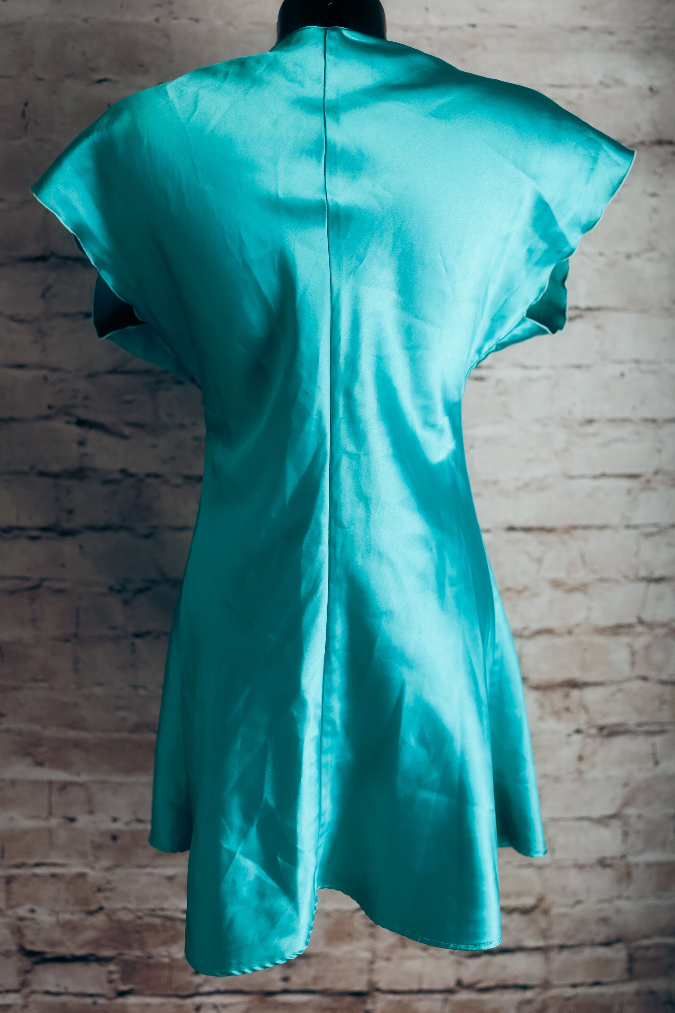 Victoria's Secret Vintage Gold Label Teal Chemise Nightgown Lingerie Large