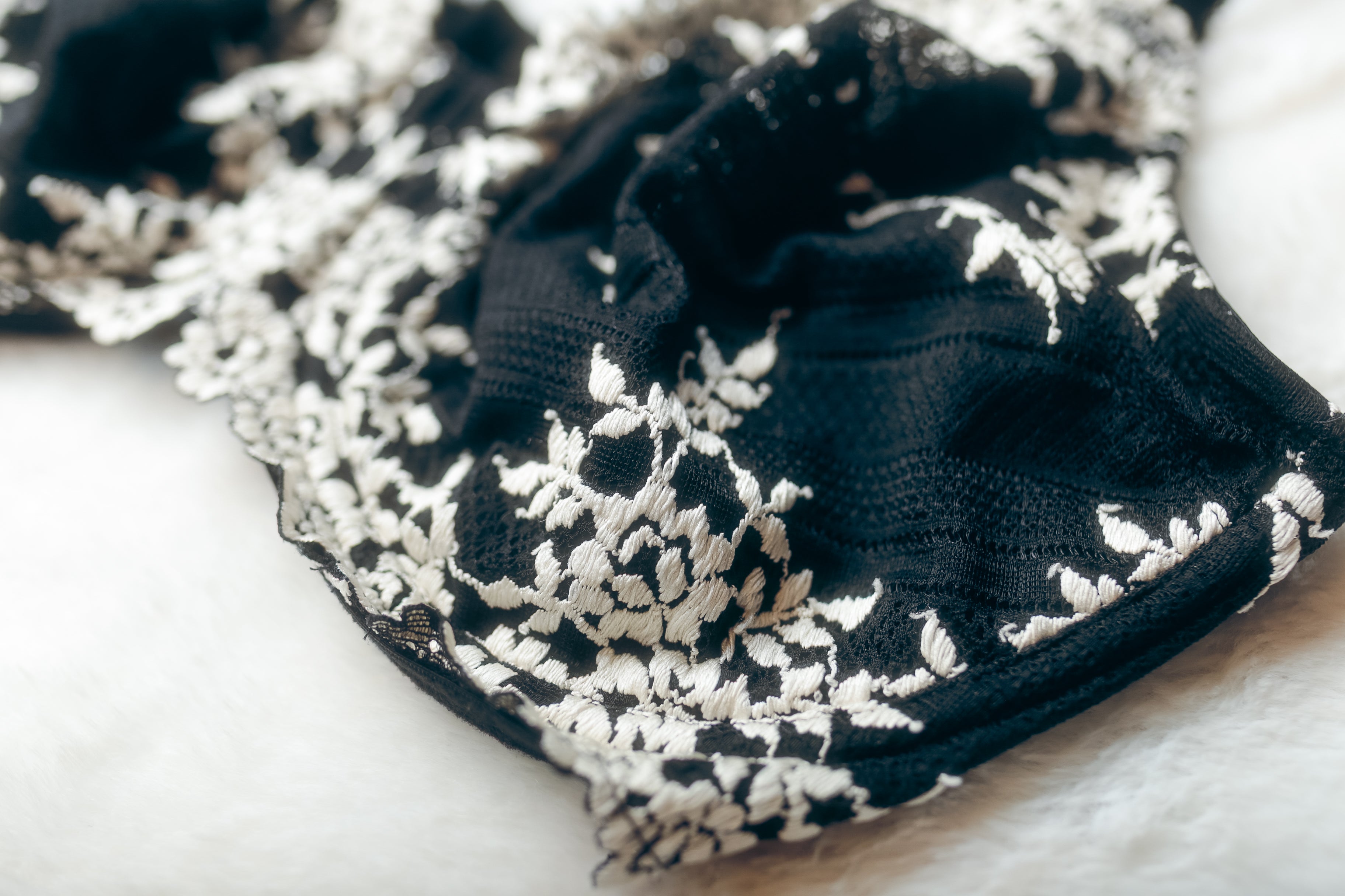 Wacoal 34DDD Embrace Lace 65191 Unlined Embroidered Underwire Bra Black