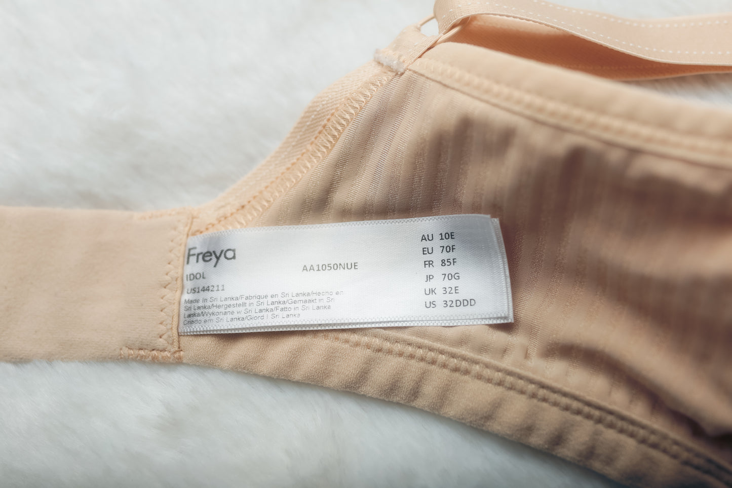 Freya US 32DDD UK 32E Idol Molded Underwire AA1050 Full Coverage Bra Nude