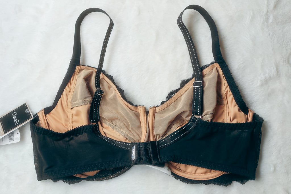 Chantelle 40DD 40E Rive Gauche Full Coverage Unlined Underwire Bra Gray Black NEW