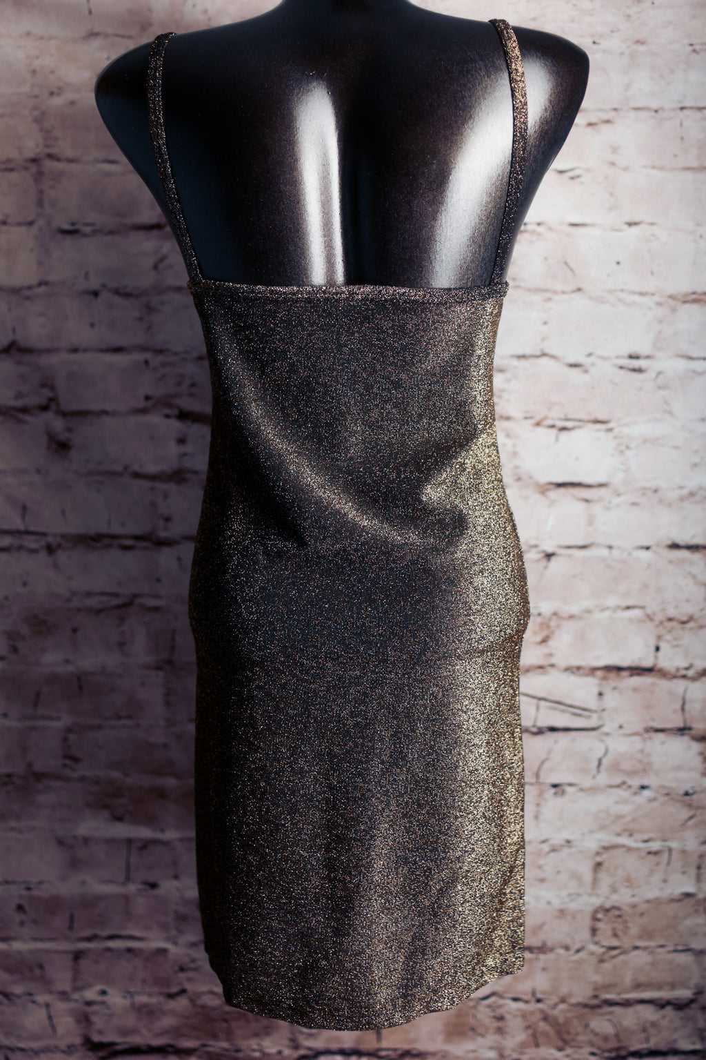 Vintage Glitter Shine Sheath Mini-dress USA-made Y2K