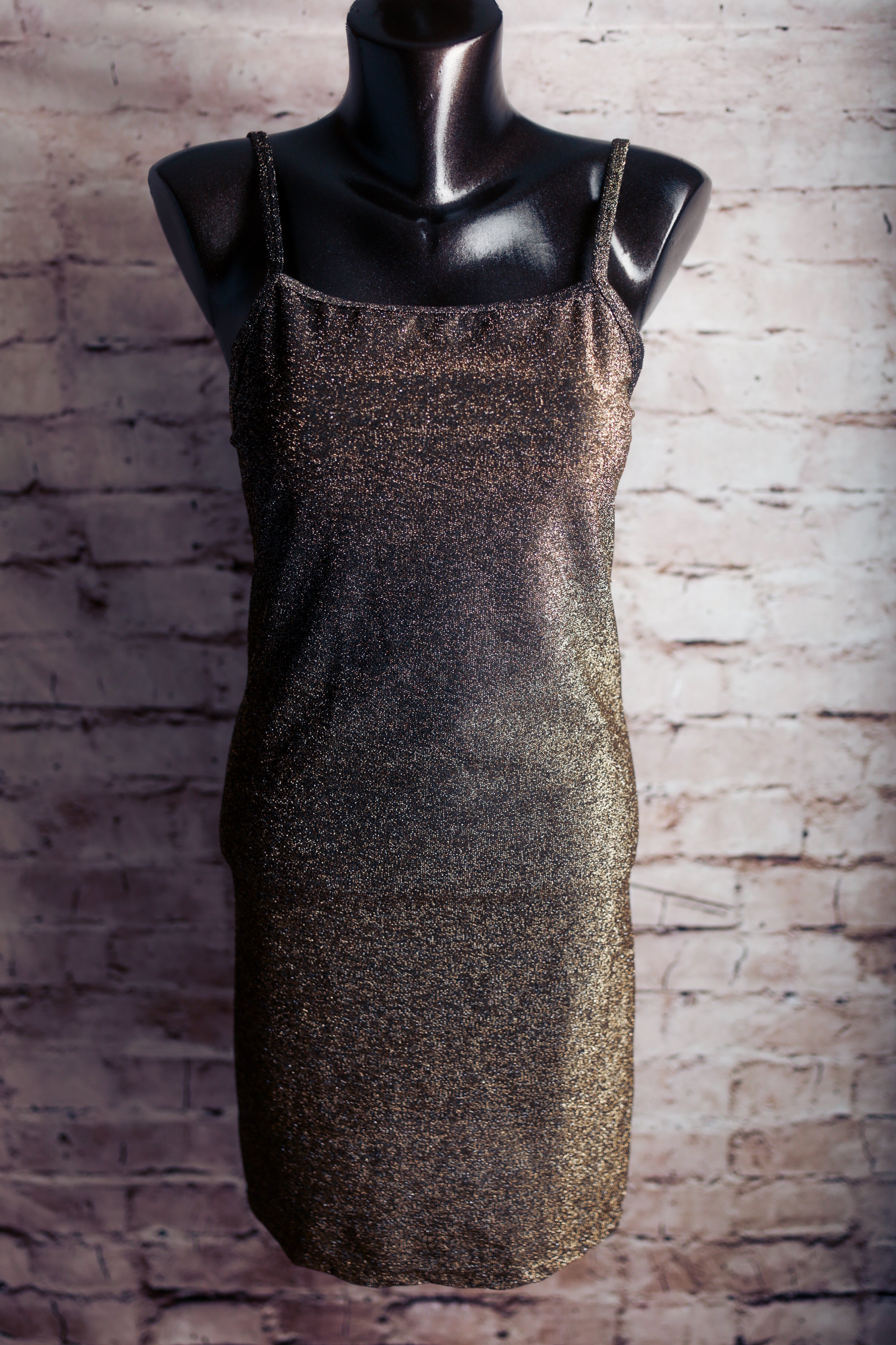 Vintage Glitter Shine Sheath Mini-dress USA-made Y2K