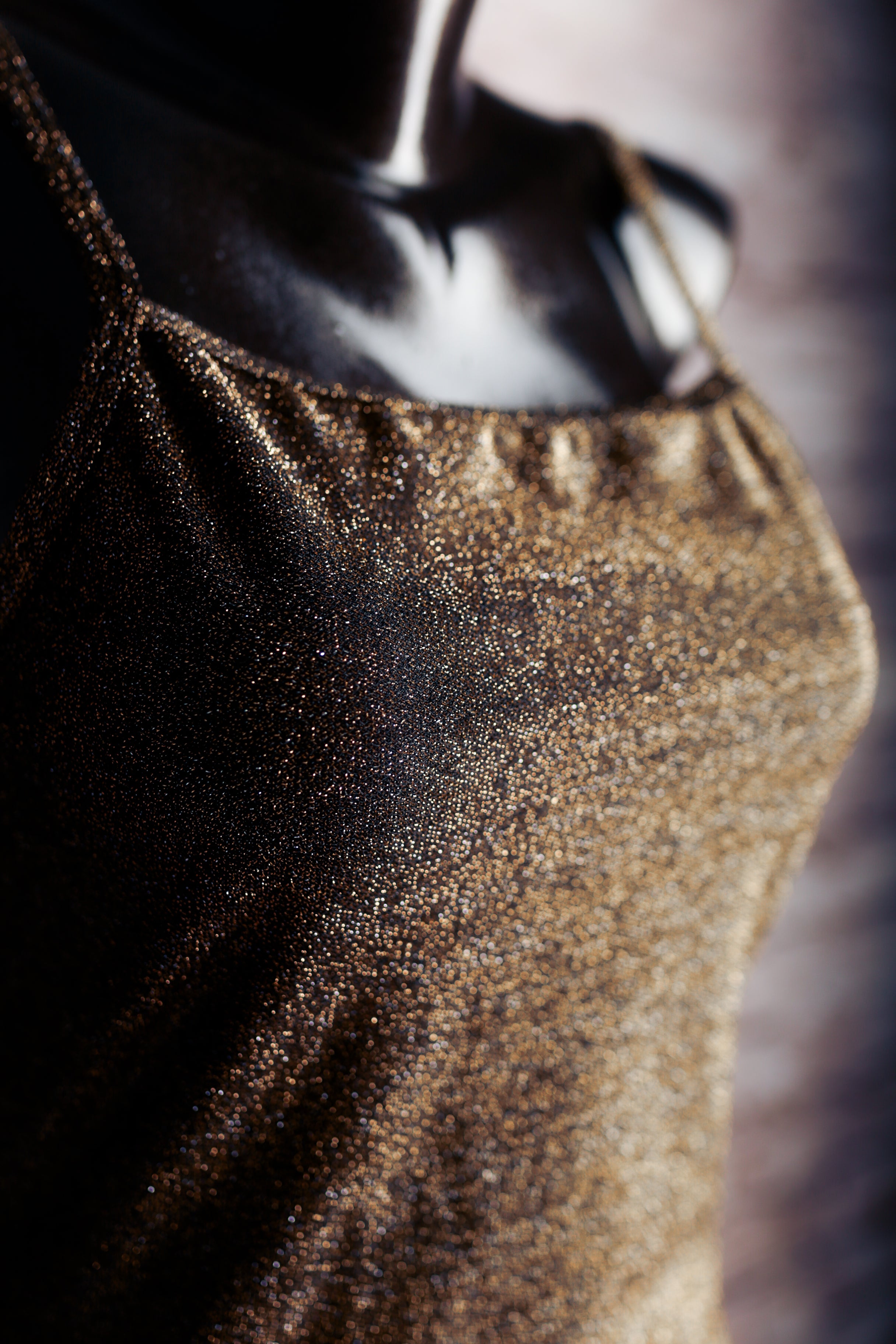 Vintage Glitter Shine Sheath Mini-dress USA-made Y2K