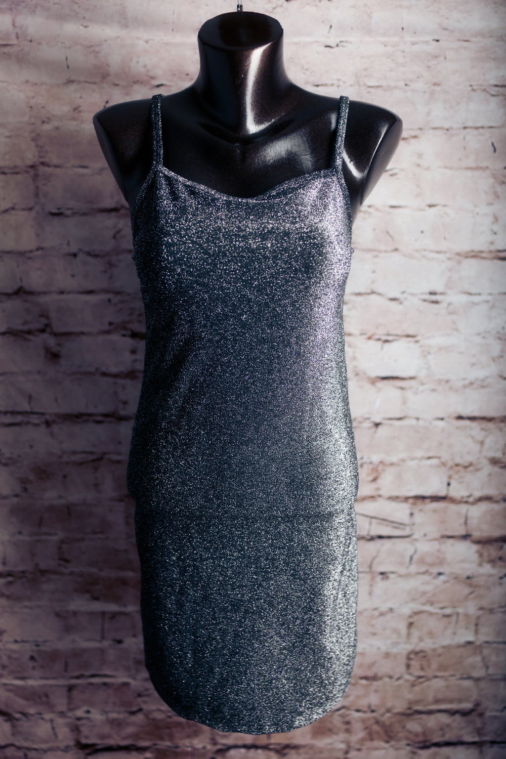 Vintage Glitter Shine Sheath Mini-dress USA-made Y2K